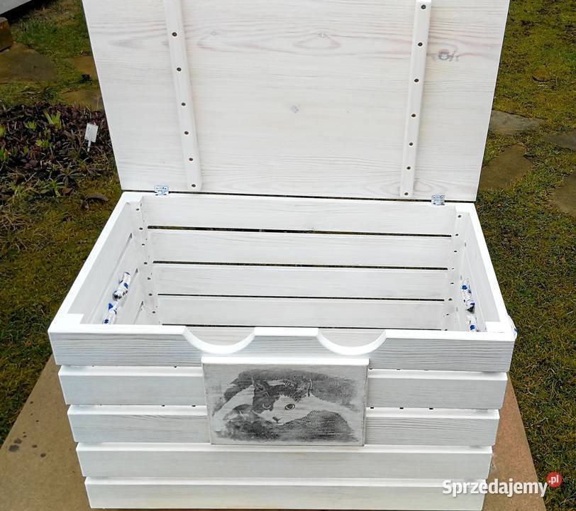 Skrzynia na zabawki kufer na akcesoria kota 80cm Radków sprzedam