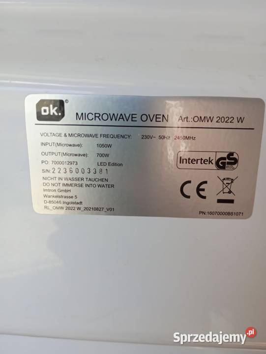 Mikrofalówka OK OMW 2022 LOMBARDi AGD Rzeszów
