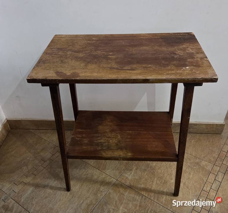Stolik patyczak PRL baza do renowacji vintage Dobrzykowice