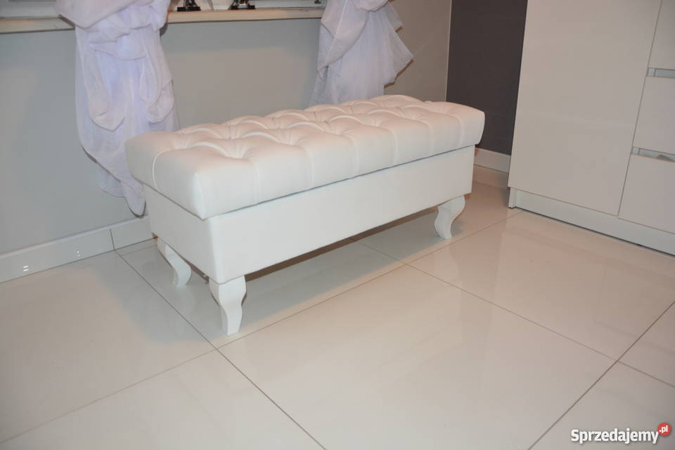 Elegancka biała PUFA pikowana Ludwik Glamour 100 Warszawa sprzedam