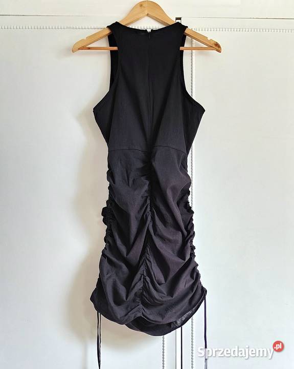 Czarna sukienka Nelly 42 XL 40 L bawełna czerń Szczecin