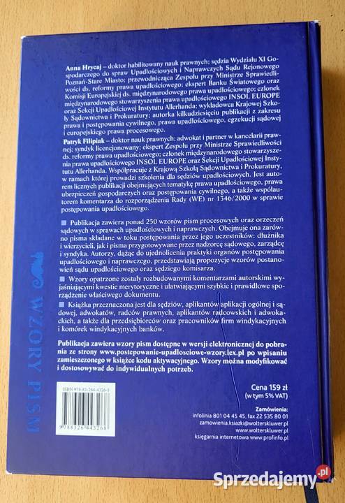 Wzory pism i orzeczeń Upadłość i Naprawcze