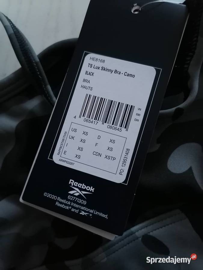 XS Reebok HE8168 Biustonosz treningowy Como Bra