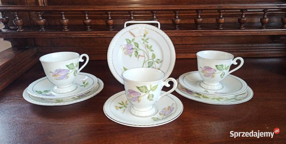 Śliczna Filiżanka z talerzykiem deserowym CT pomorskie sprzedam