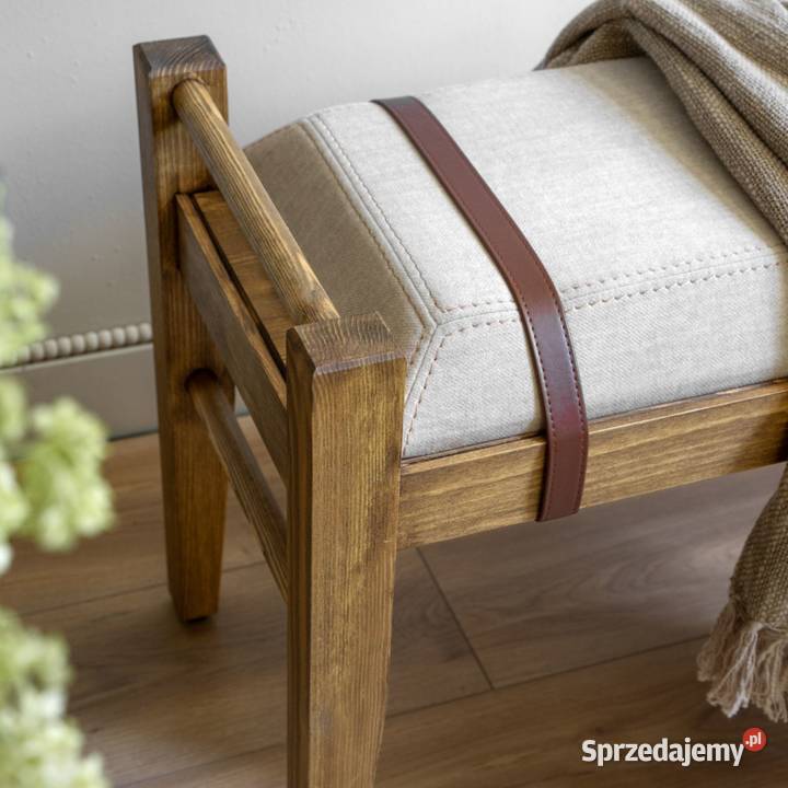 Ławka drewniana do przedpokoju z poduszką design Ławki Maków Podhalański
