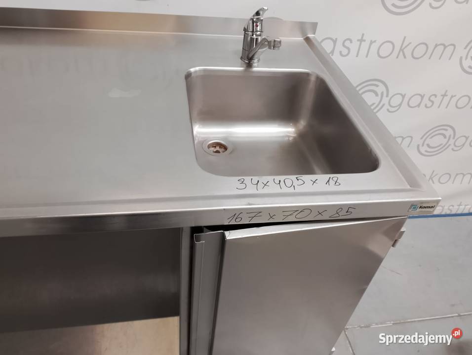 STÓŁ ZE ZLEWEM P I SZAFKĄ POD ZLEW 167X70X85 Wrocław