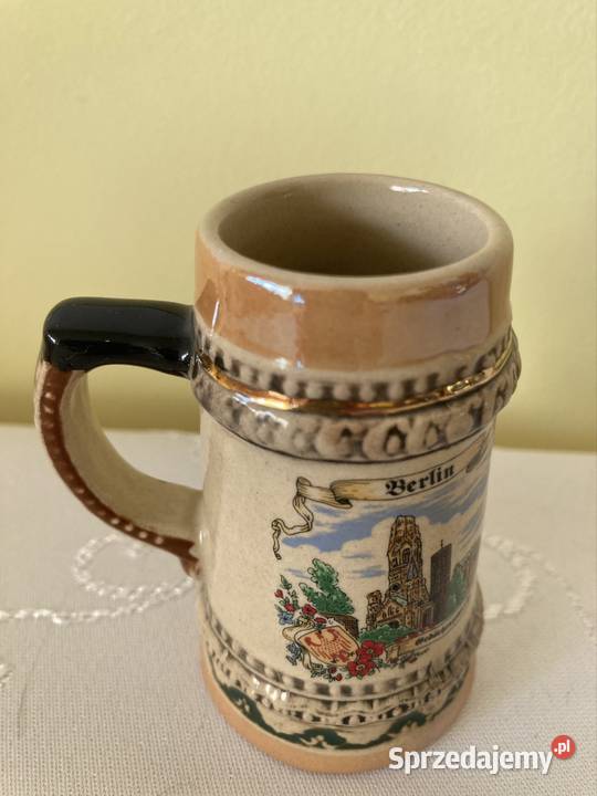 Dekoracyjny Kufel Mini Wypalany Vintage Malowany Czerwionka-Leszczyny