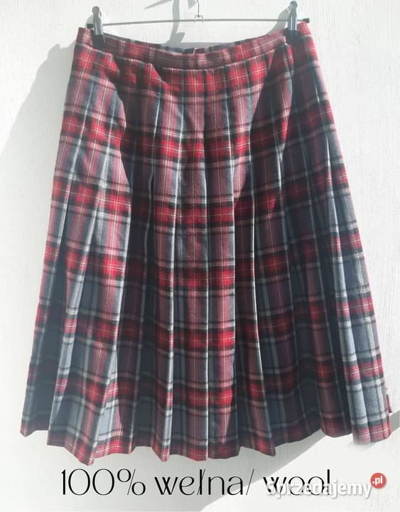 Wełniana Wełniana 100 wełny plisowana spódnica mazowieckie Warszawa