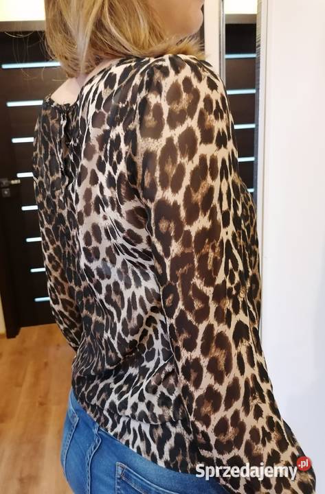 Bluzka w panterkę EU 36 UK 8 Made in UKRAINE Moda i Styl Skokowa