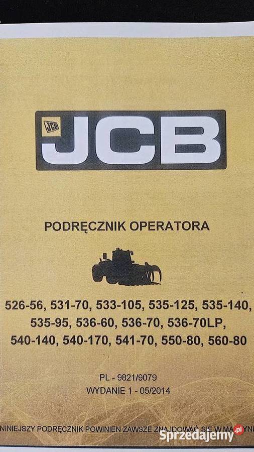 Instrukcja obsługi DTR JCB 53170 JCB 53595 JCB świętokrzyskie Kielce