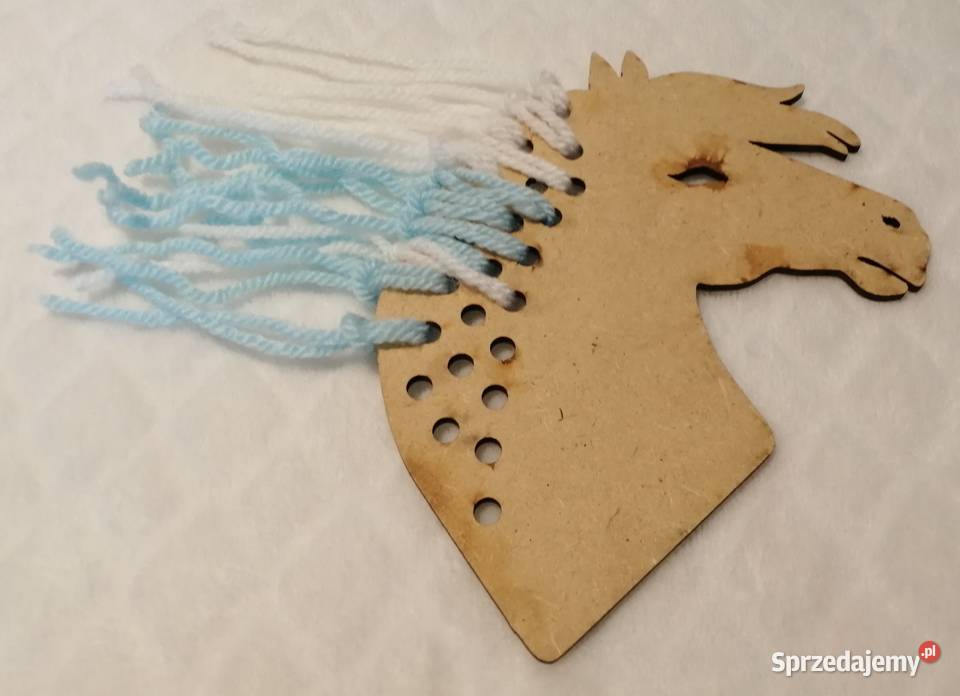 Edukacyjna drewniana przeplatanka koń głowa