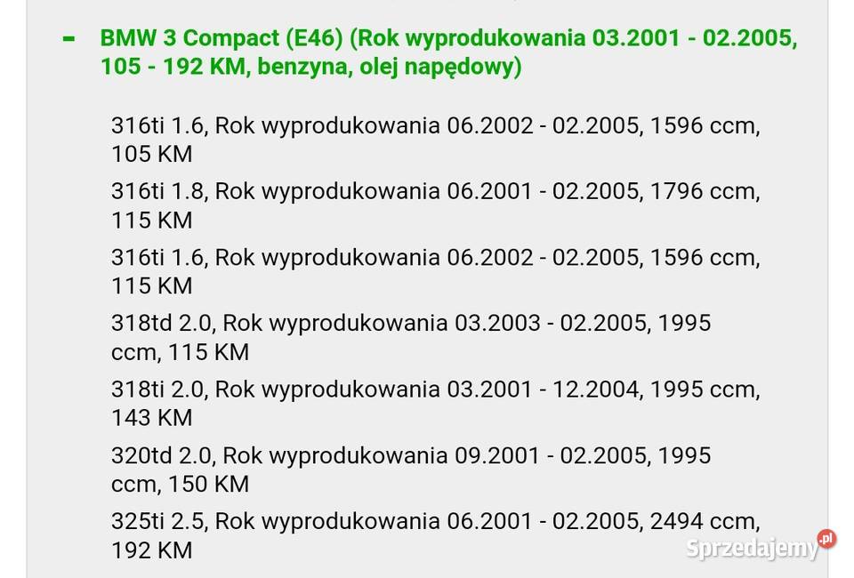 Wysprzęglik sprzęgła Bmw e46 318 320 325 328 330 Dębica sprzedam