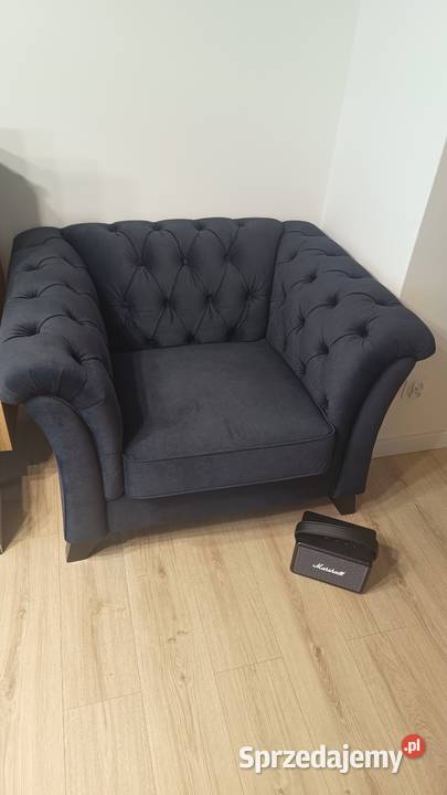 Nowy fotel chesterfield Agata meble do kompletu 76cm sprzedam
