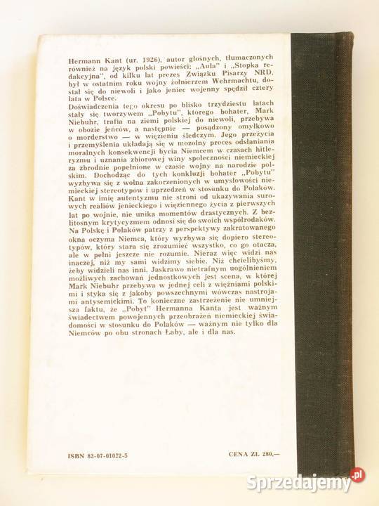 Pobyt Hermann Kant miękka z obwolutą Kraków