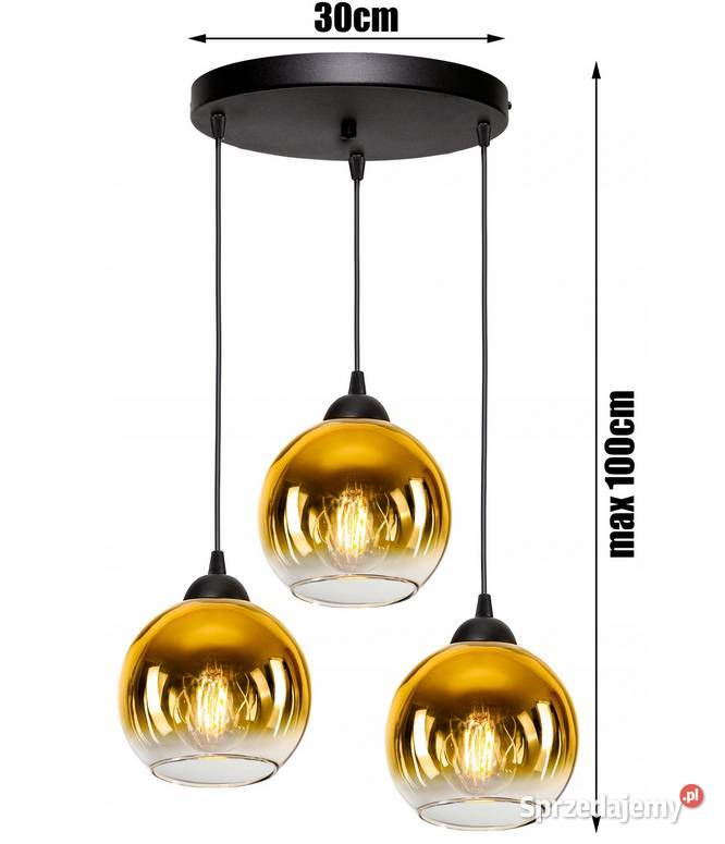 SZKLANA LAMPA WISZĄCA SUFITOWA ŻYRANDOL KULE