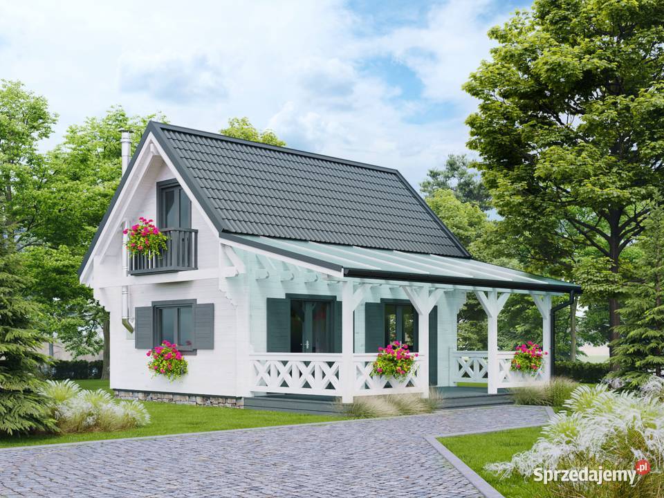 DREWNIANY DOMEK CAŁOROCZNY ALICJA III 62 21 M2 Mrągowo