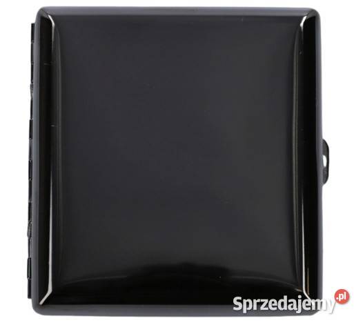 Czarna Metalowa Papierośnica Klasyczna Z śląskie Ostrowy nad Okszą