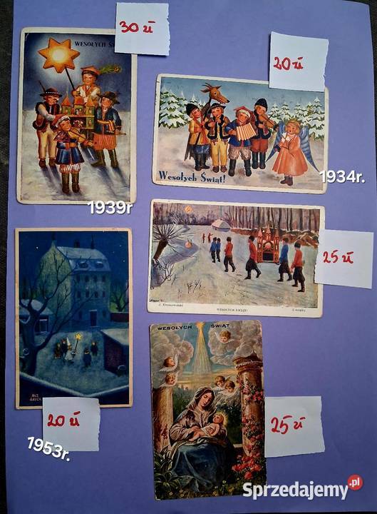 Stare kartki świąteczne Hrubieszów sprzedam