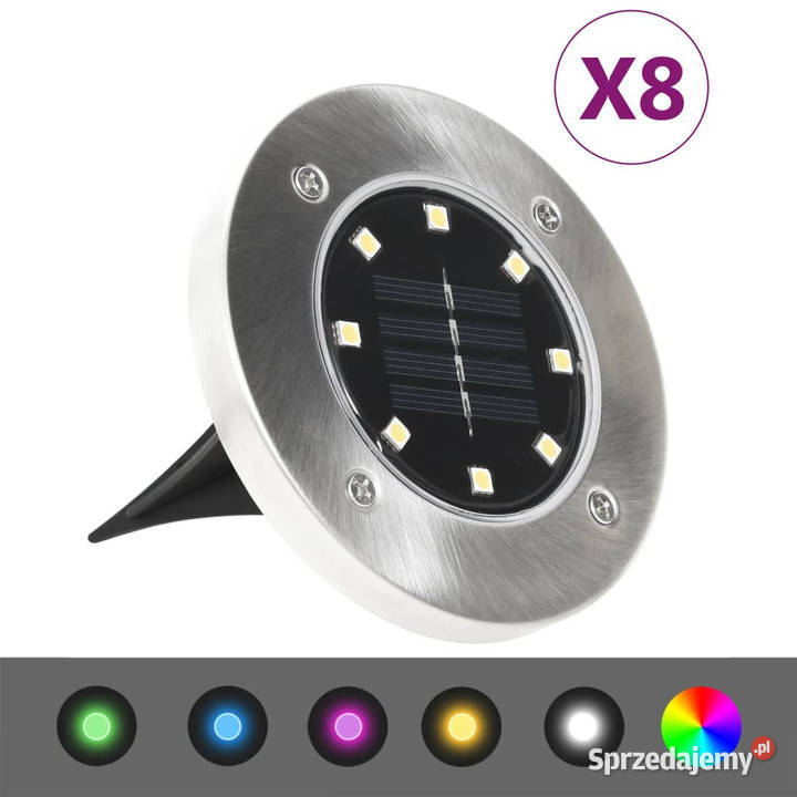 Solarne lampy gruntowe LED 8 kolory RGB WM315695 Warszawa sprzedam
