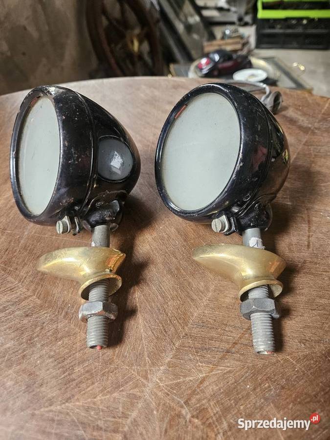 Lampa przednia obrysowa lata 30ste wielkopolskie Poznań