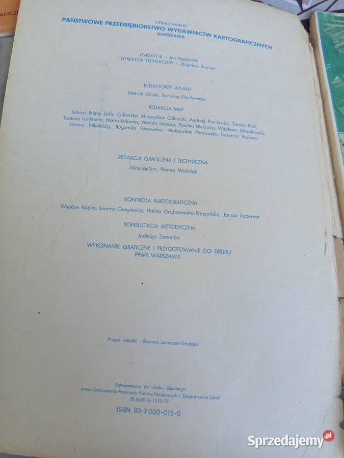 Atlasy szkolne z PRL Rok wydania 1981
