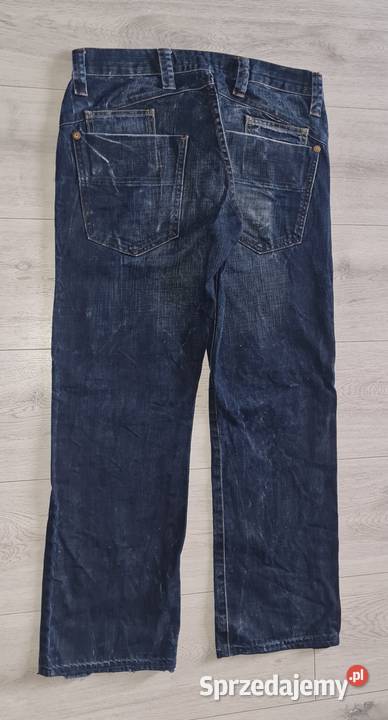 Spodnie chłopiec jeans przecierane granat 164 Łódź