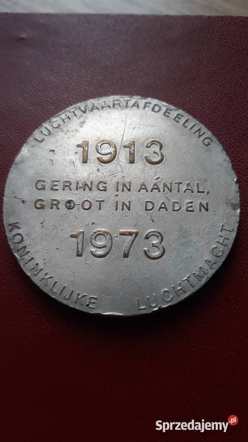 Holenderskie Królewskie LotnictwoMedal 1973 r50 Konin