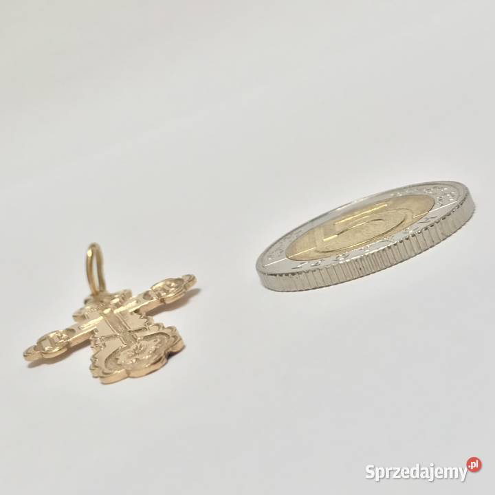 Złoty KRZYŻYK PRAWOSŁAWNY z różowego złota 585 Warszawa