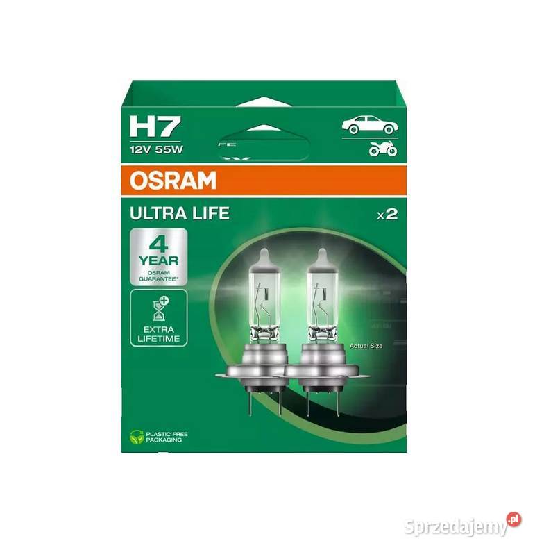 OSRAM ULTRA LIFE ŻARÓWKI H7 DUO KPL Nowa Karczma