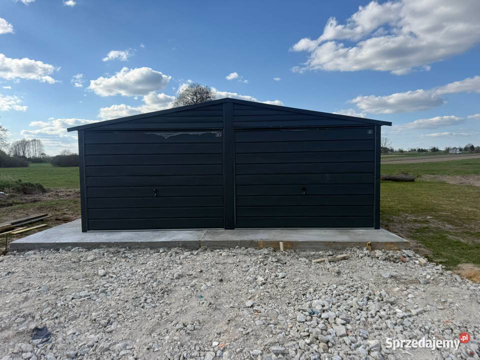 Garaż Blaszany dwuspadowy dwustanowiskowy 6x5m Szczecin sprzedam