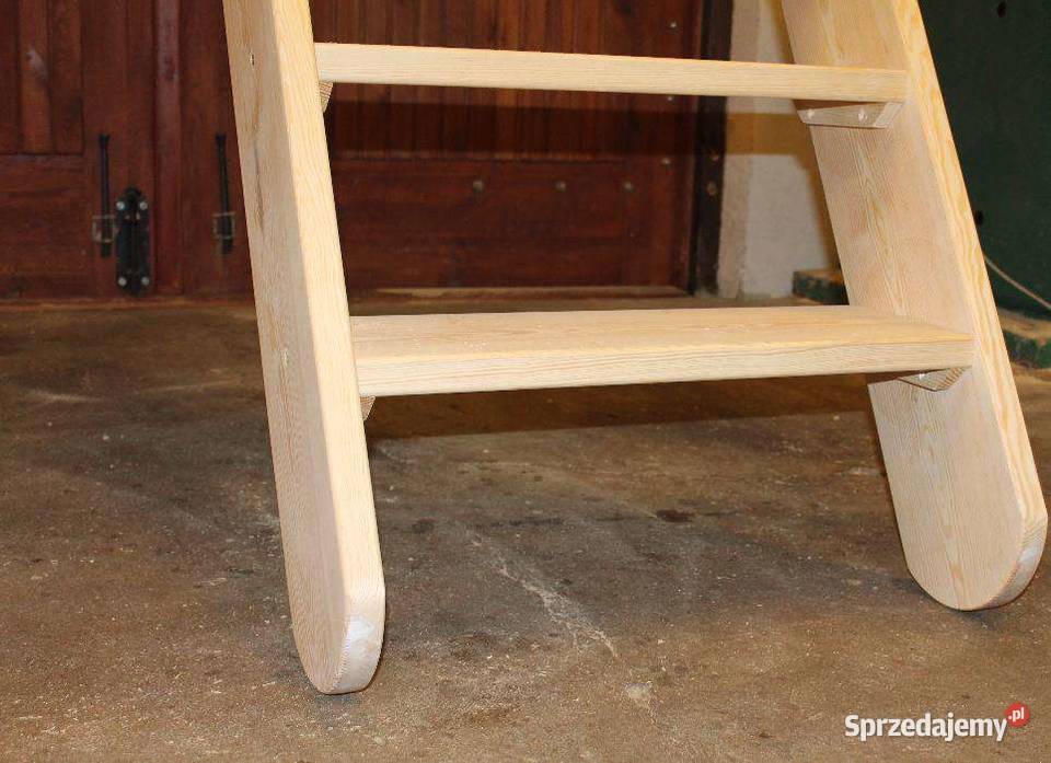 SCHODY SOSNA REGULOWANE MŁYNARSKIE DREWNIANE Łuków