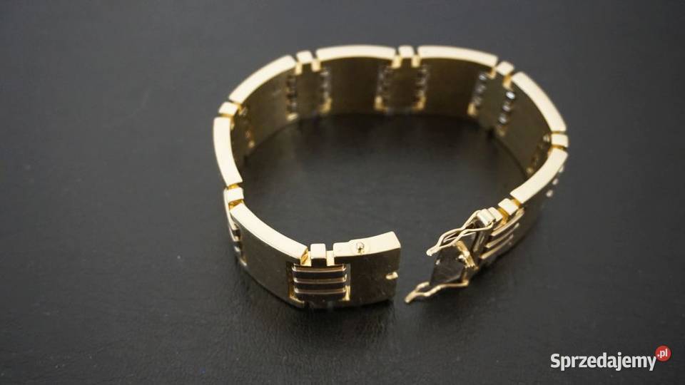 GRUBA SZEROKA BRANSOLETA 270G złoto Bransoletki Zegarki i Biżuteria Warszawa