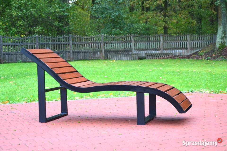 Leżak miejski ogrodowy parkowy stalowy L003 Targowiska