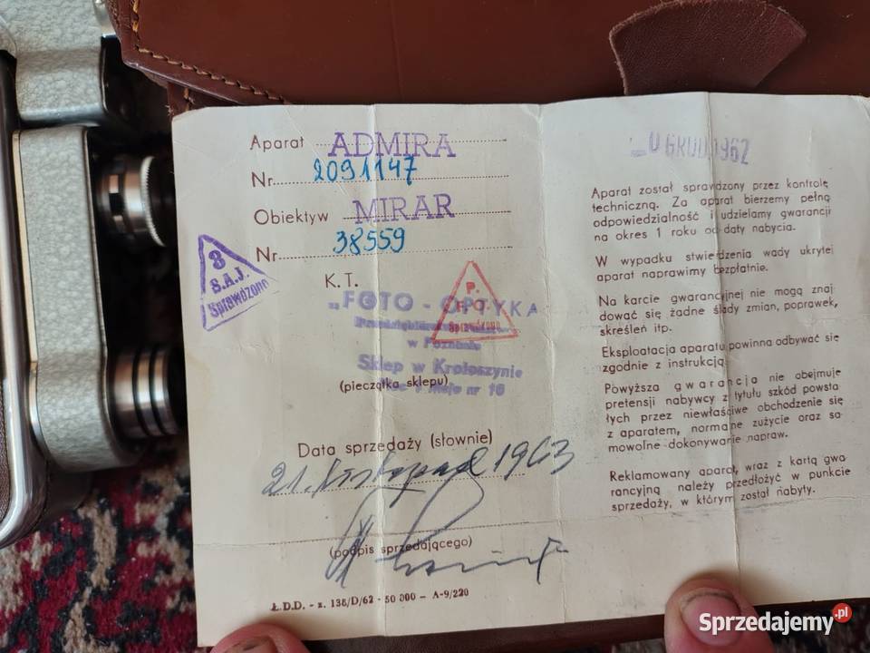 Admira 8F z 1963r Kultowy aparat fotograficzny Krotoszyn