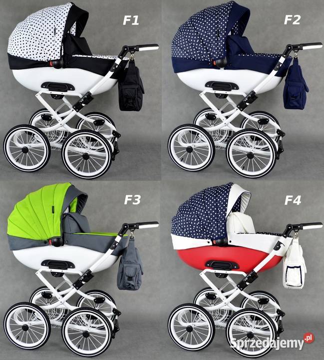 Wózek dziecięcy Retro zestaw 3w1 Fotelik czarny Będzin