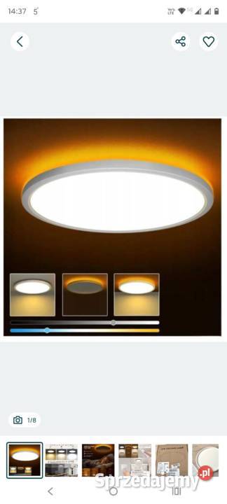 Slochi Lampa sufitowa LED 24W plafon z pilotem śląskie Zawiercie sprzedam