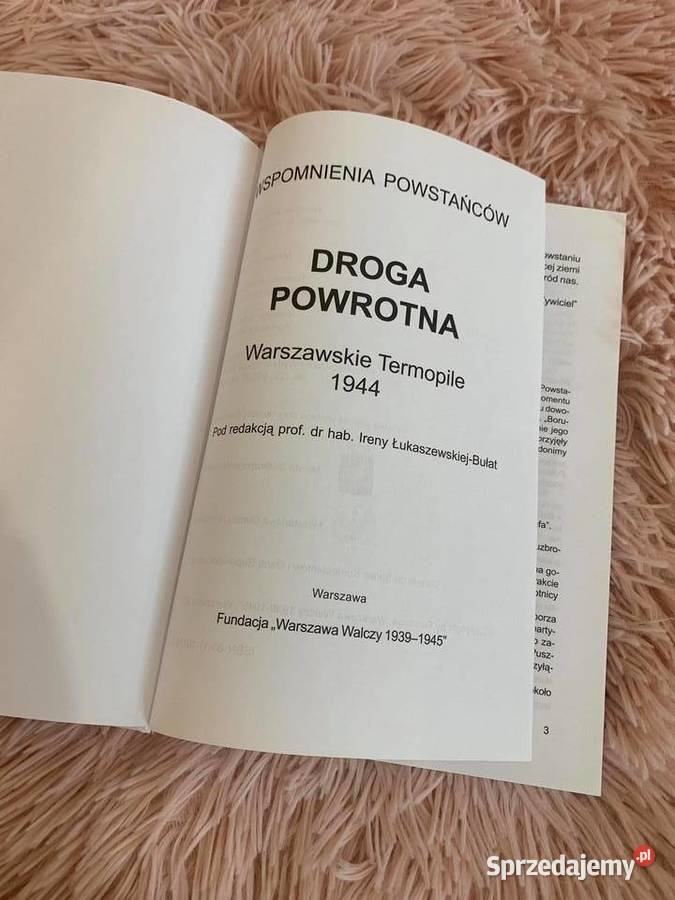KsiążkaWspomnienia Powstańców Droga Powrotna historia, archeologia Jasło