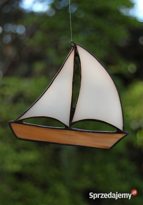 Łódka żaglówka witraż Tiffany marynistyczny Lublin sprzedam