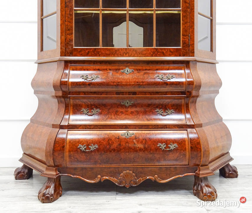 Wysoka WITRYNA drewniana NeoBarok 3 szuflady wielkopolskie Kalisz