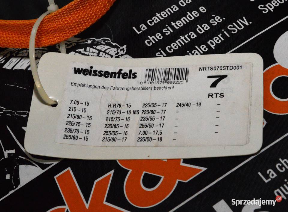 Łańcuchy śniegowe Waissenfels ClackGo SUV RTS 7 Żarki-Letnisko