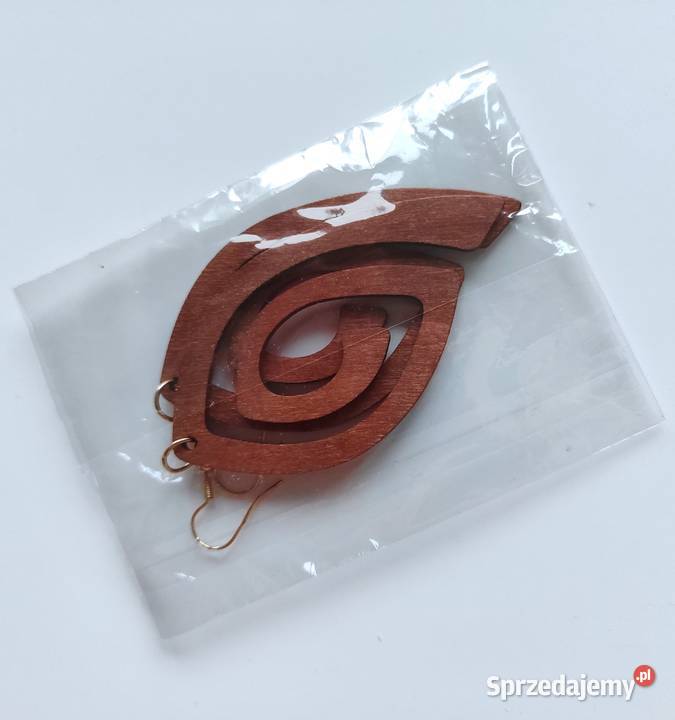 Nowe kolczyki drewniane boho vintage naturalne śląskie Katowice