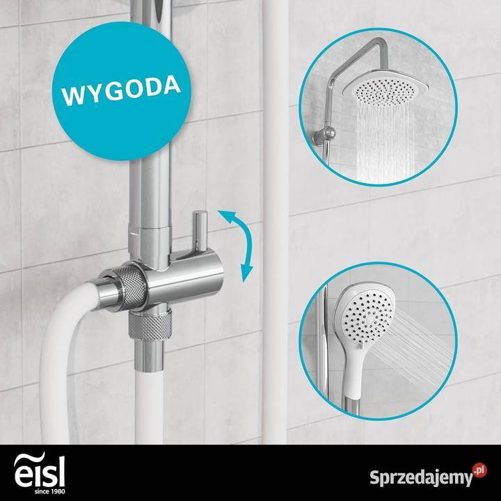 Zestaw prysznicowy natynkowy Eisl DXLD60087CS Jadowniki