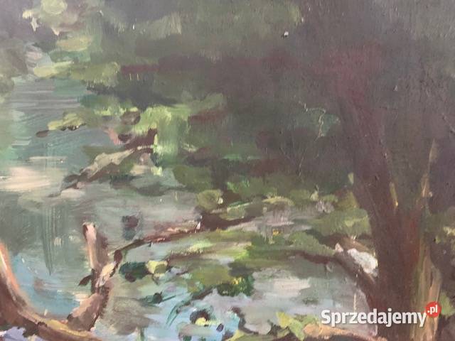 Obraz pejzaż drzewo ok2006 polska malarka na Częstochowa sprzedam
