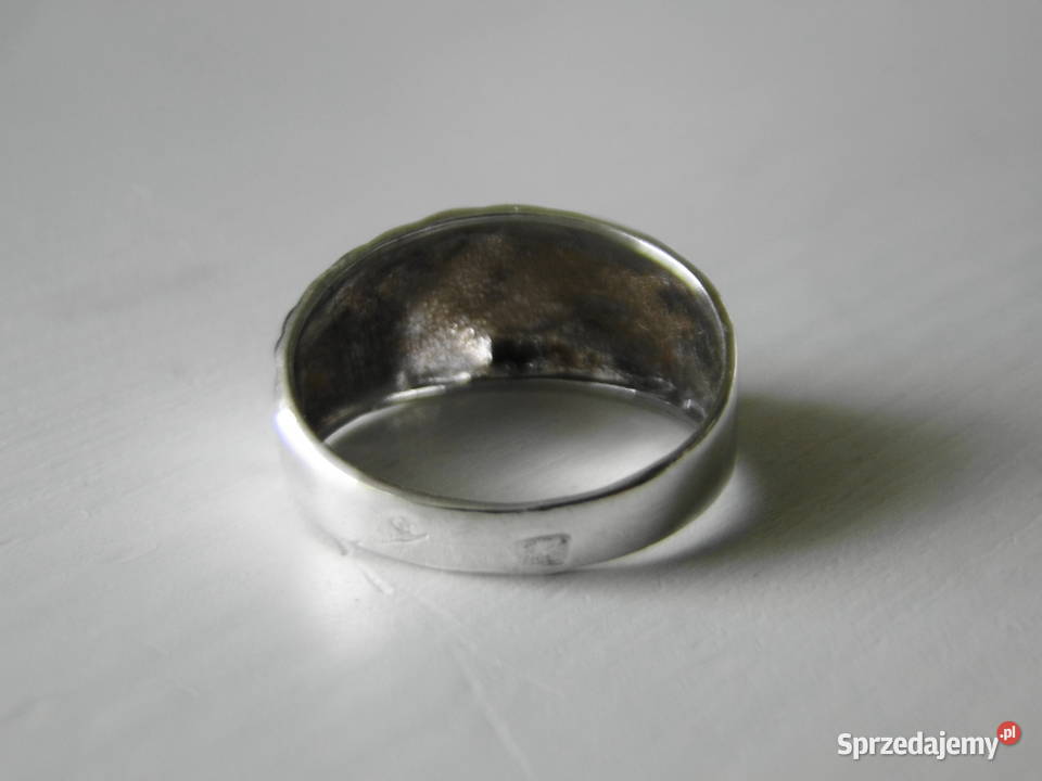 Ryflowany pierścionek srebro 925
