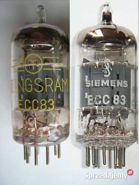 ParaECC83 TUNGSRAM NOS 12AX7 E83CC 1975 Mocne Porąbka