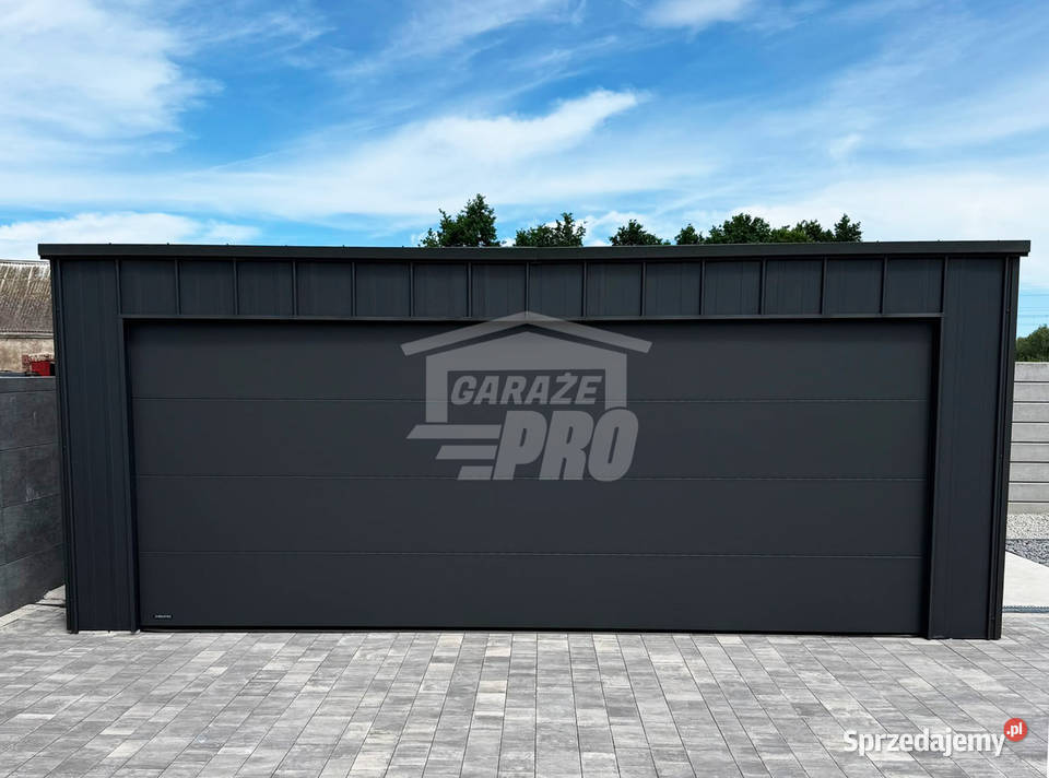 Garaz blaszany 6x6 m brama segmentowa drzwi Sprzedaż Brzesko