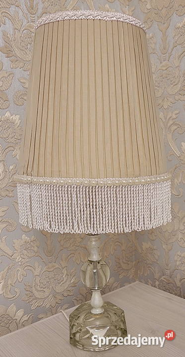 Duża lampa elektryczna retro szklana nowa