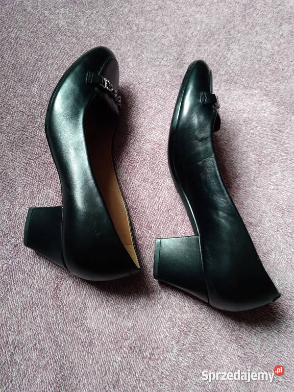 Buty półbuty czółenka damskie GEOX czarne 23.5cm Kielce