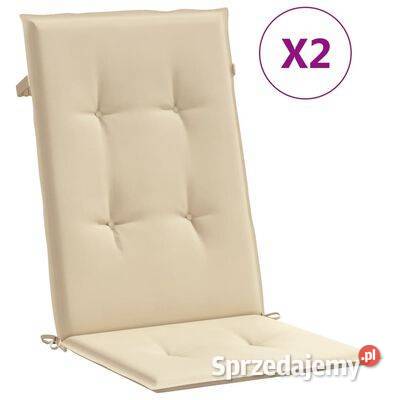 vidaXL Poduszki na krzesła ogrodowe 2 beżowe
