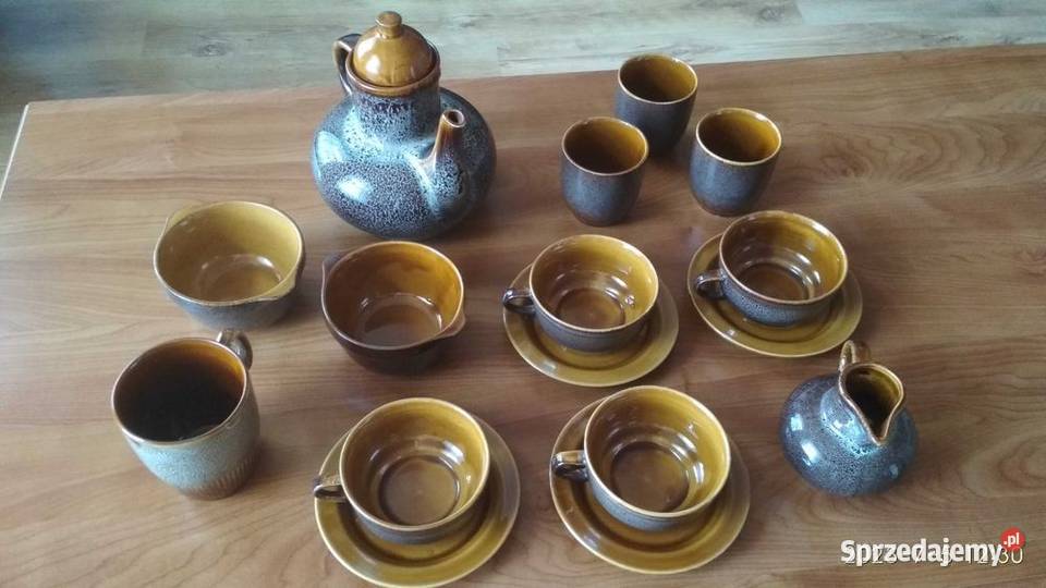 Zastawa stołowa ozdobna PRL ceramika